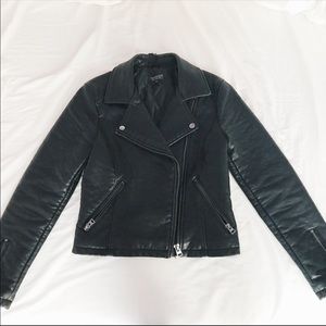 Topshop Vegan Moto Style Leather Jacket